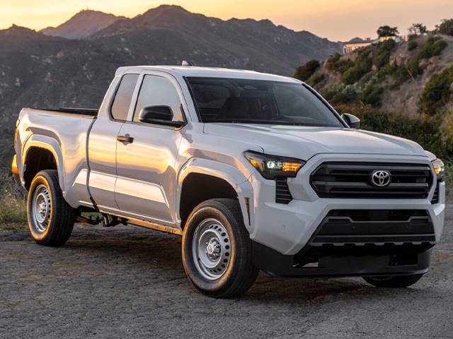 2026 Toyota Tacoma front-facing, side angle cropped car colored image